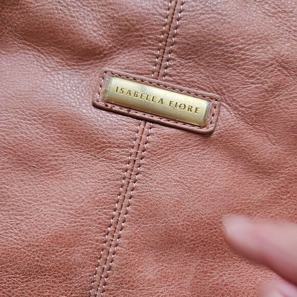 Isabella Fiore Blush/Peach Leather Floral Embroidered Hobo bag Garden Feminine - Picture 5 of 12